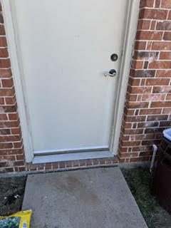 Cracked concrete slab before repair